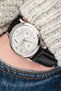 Di-Modell Polo Sherap Waterproof Padded Leather Watch Strap in Black (Wrist Shot)