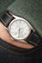 Rolex Datejust white dial fitted with DiModell montana strap in black
