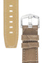 Hirsch TRITONE Padded Alligator Leather Watch Strap in BEIGE