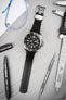 Crafter Blue Rubber Watch Strap for Seiko "New" Samurai Series – Black & Orange (Promo Photo)